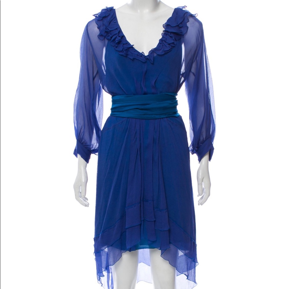 Ruffled sheer CHLOE dress